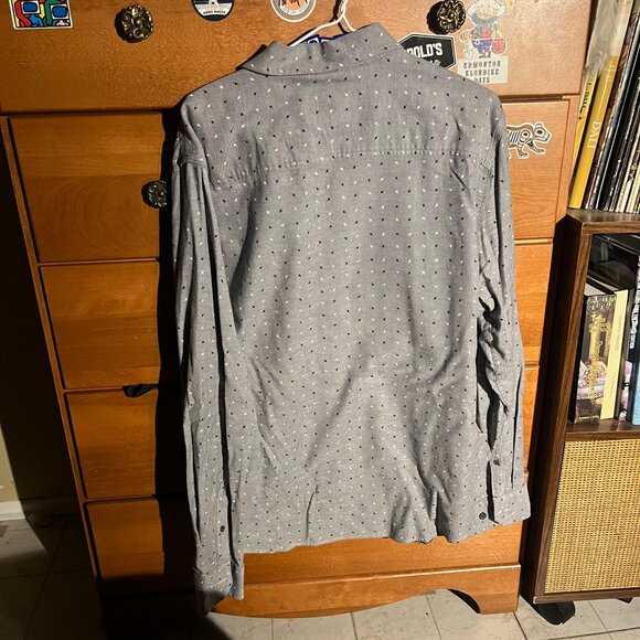 Denver Hayes “Modern Untucked Fit” Micro-Dot Shirt – Grey - Picture 2 of 3